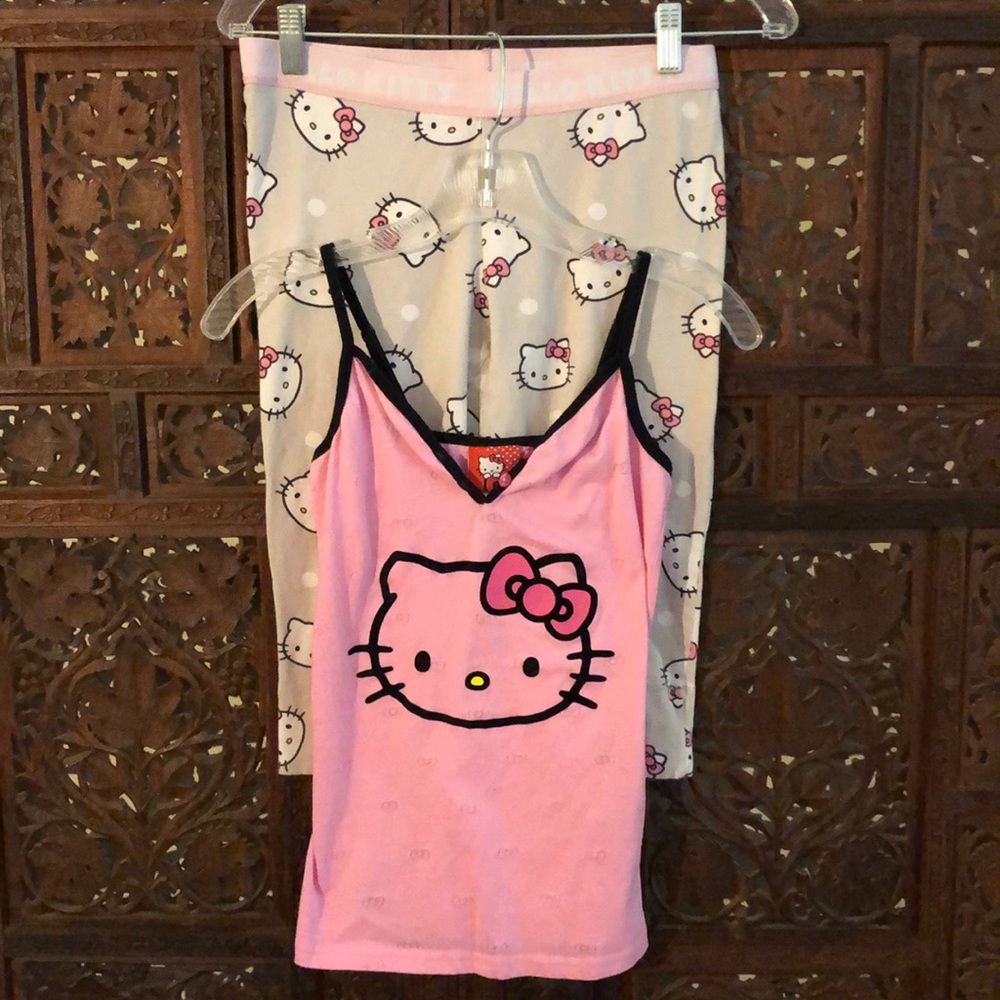 Hello Kitty tank top and capri pant pajama set